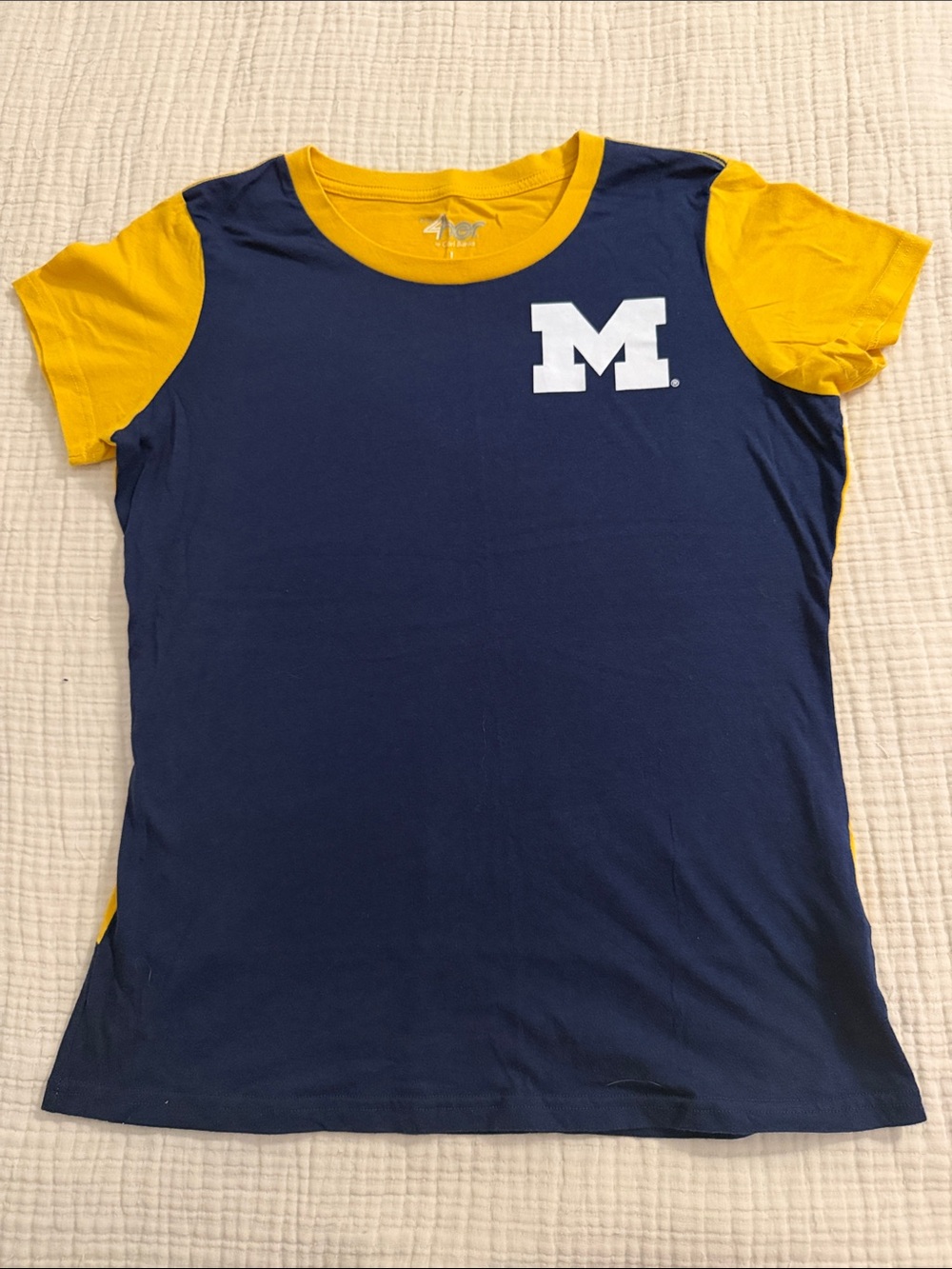 Navy & Yellow M Graphic Tee
